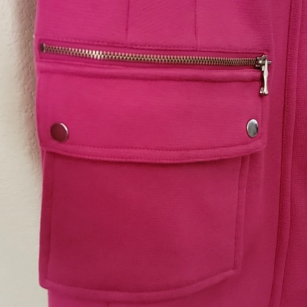 INC Coat Jacket w/Stand Collar Zip/Snap Flap Close Pink size XXL NWT - Picture 3 of 16